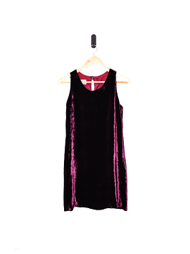 Vestido burdeo velvet 90s