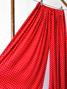 Palazzo rojo polka dots