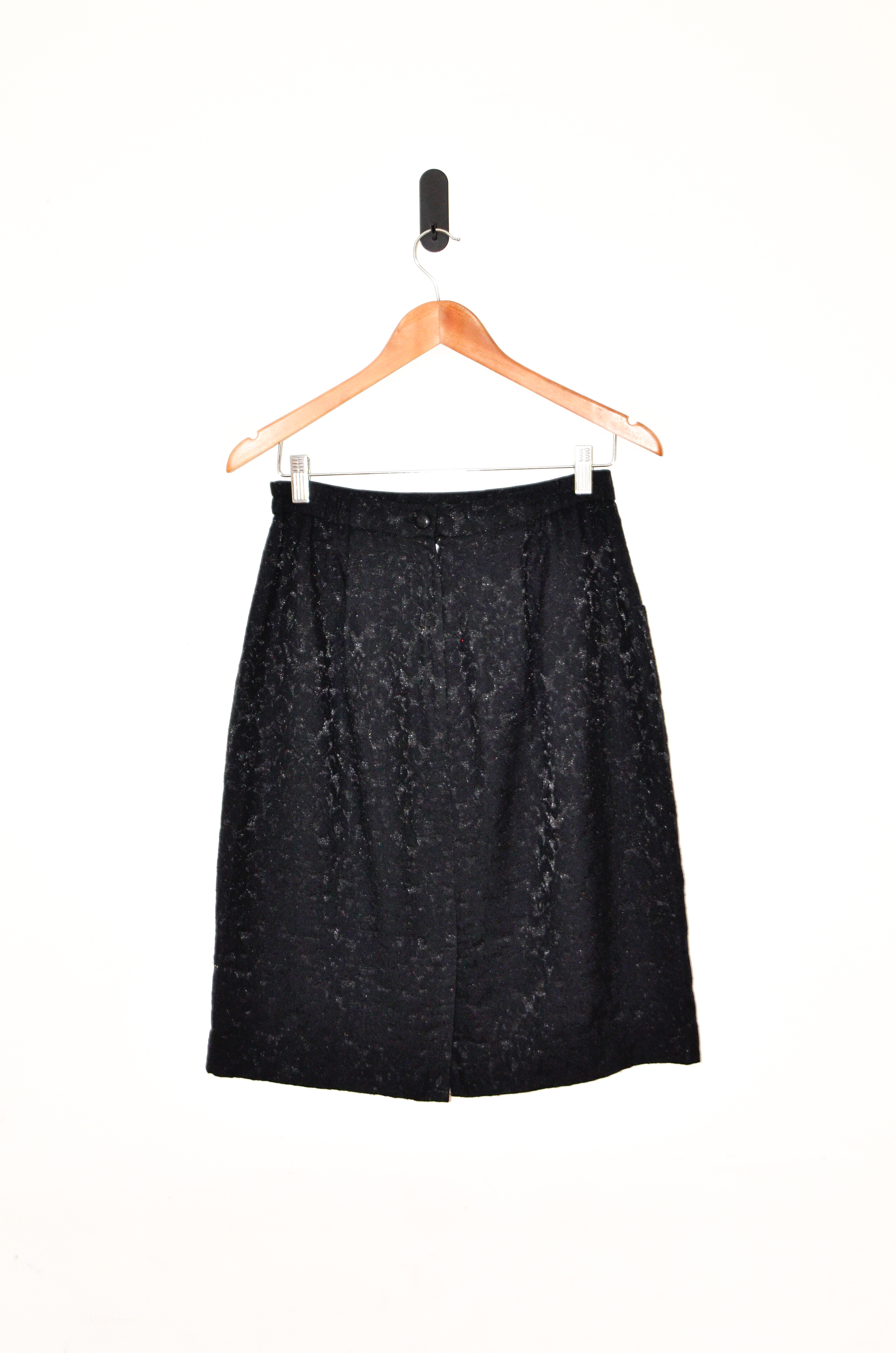 Falda brocato black shiny