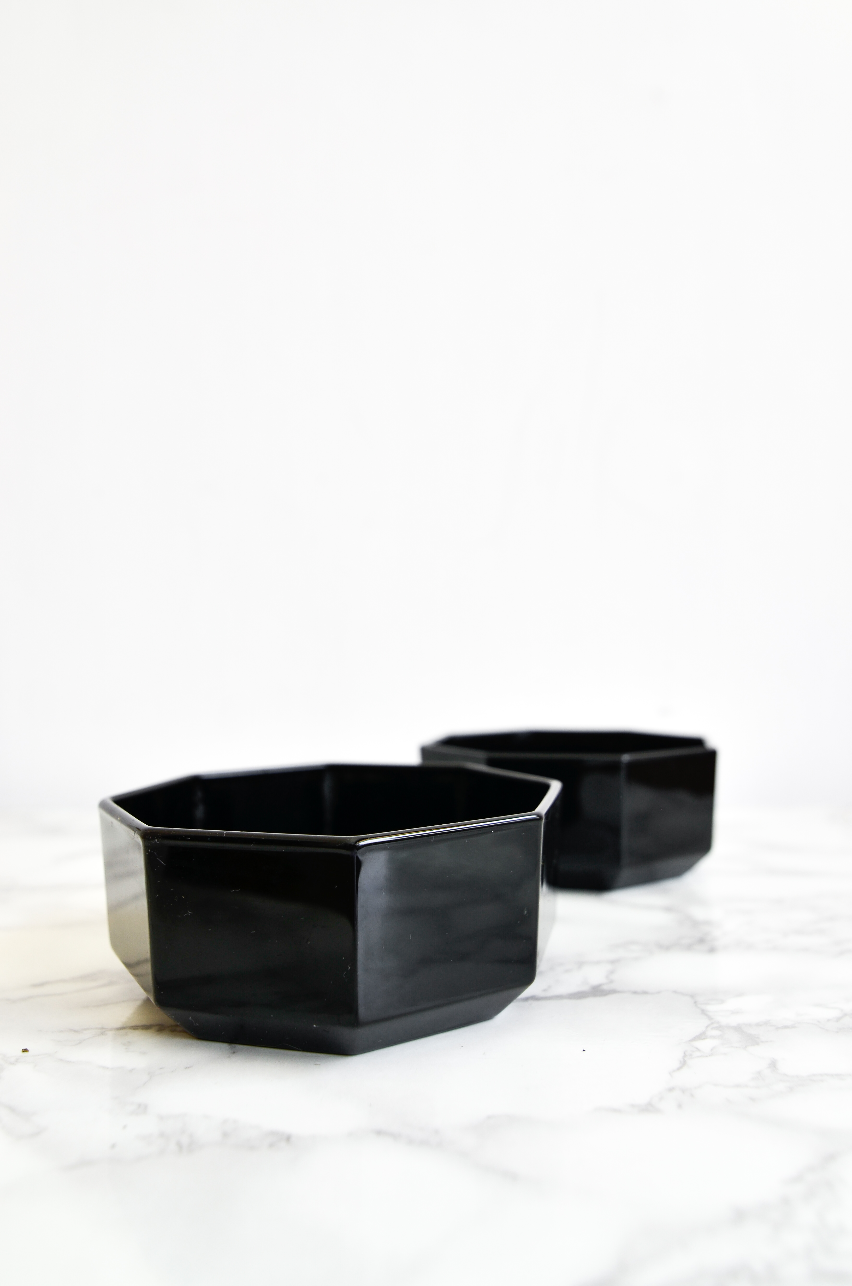 Set bowls 70's negro Arcoroc
