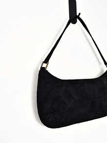 Shoulder bag negra faux suede