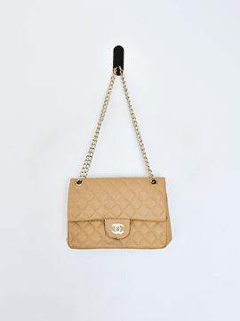 Cartera nude faux Chanel