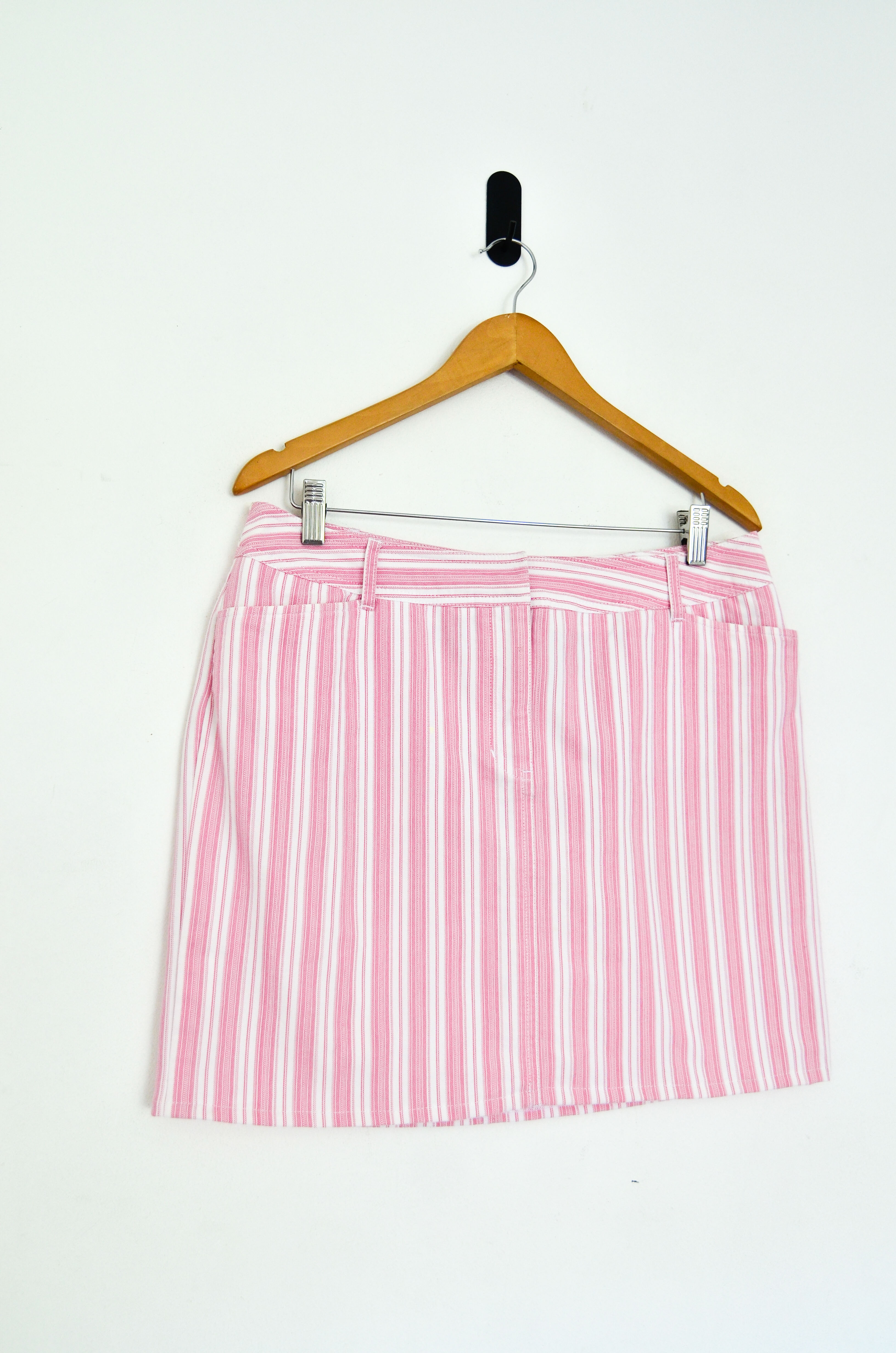 Mini falda rayada pink
