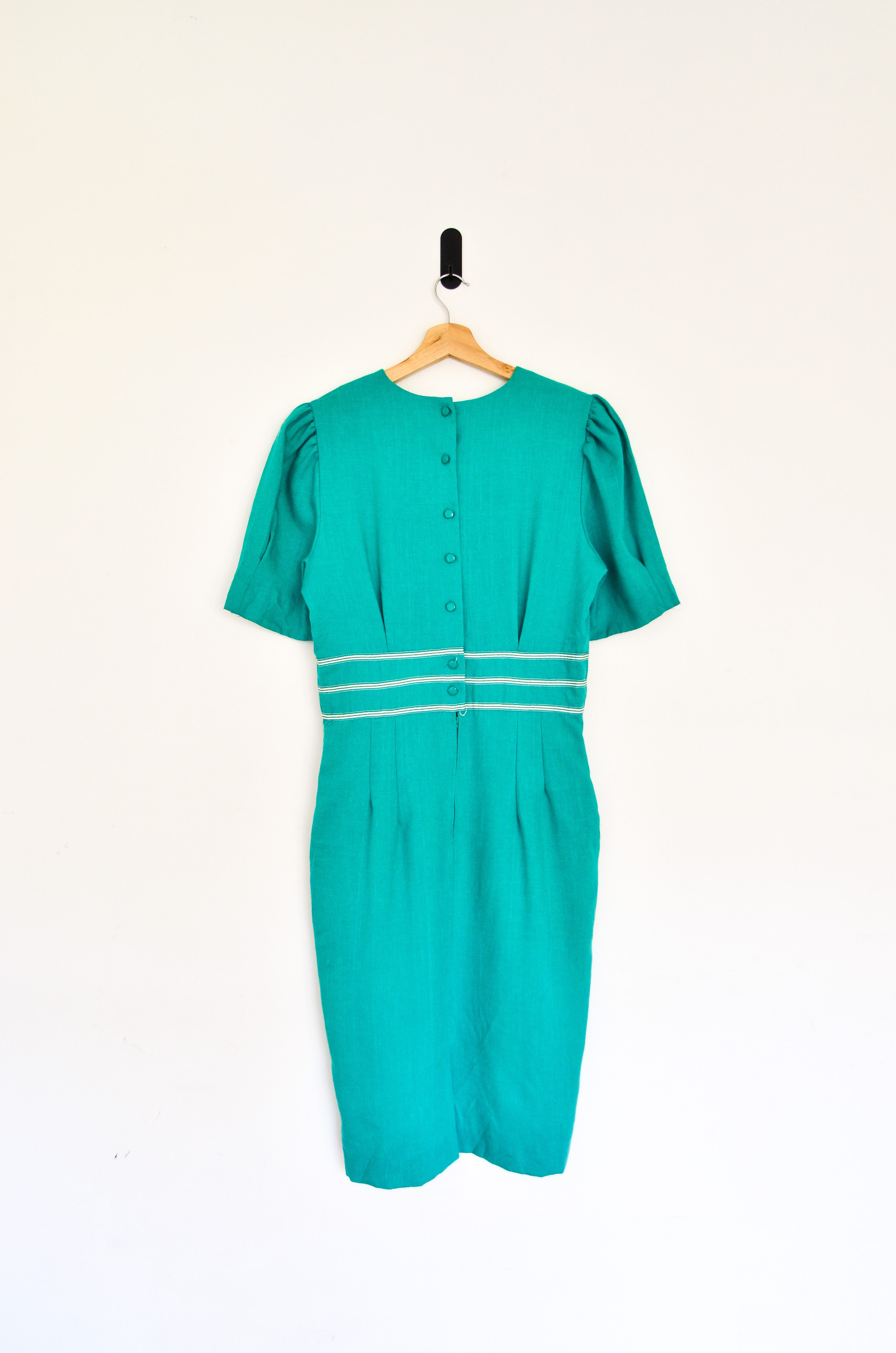 Vestido green 80s ribbons