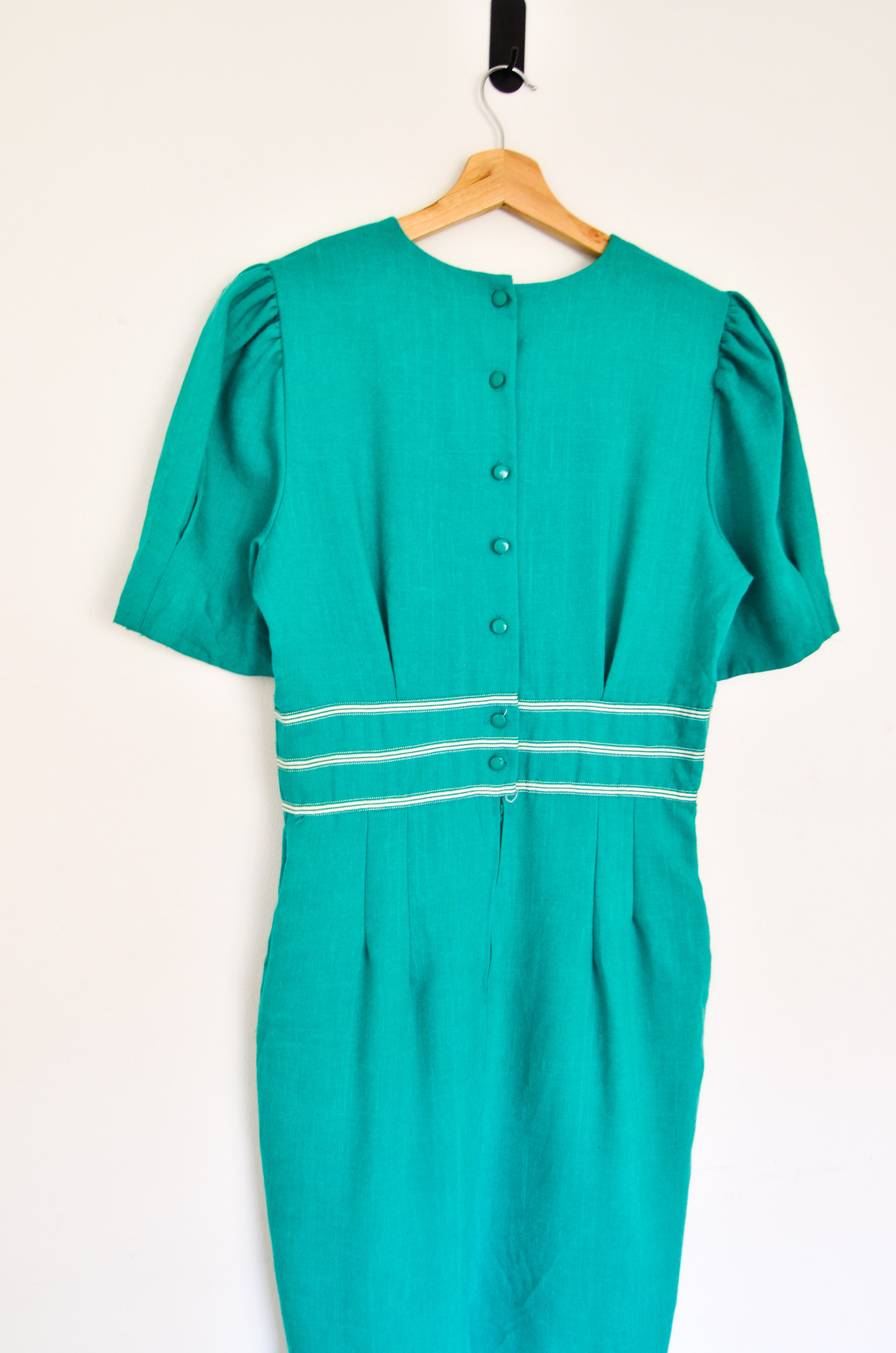 Vestido green 80s ribbons