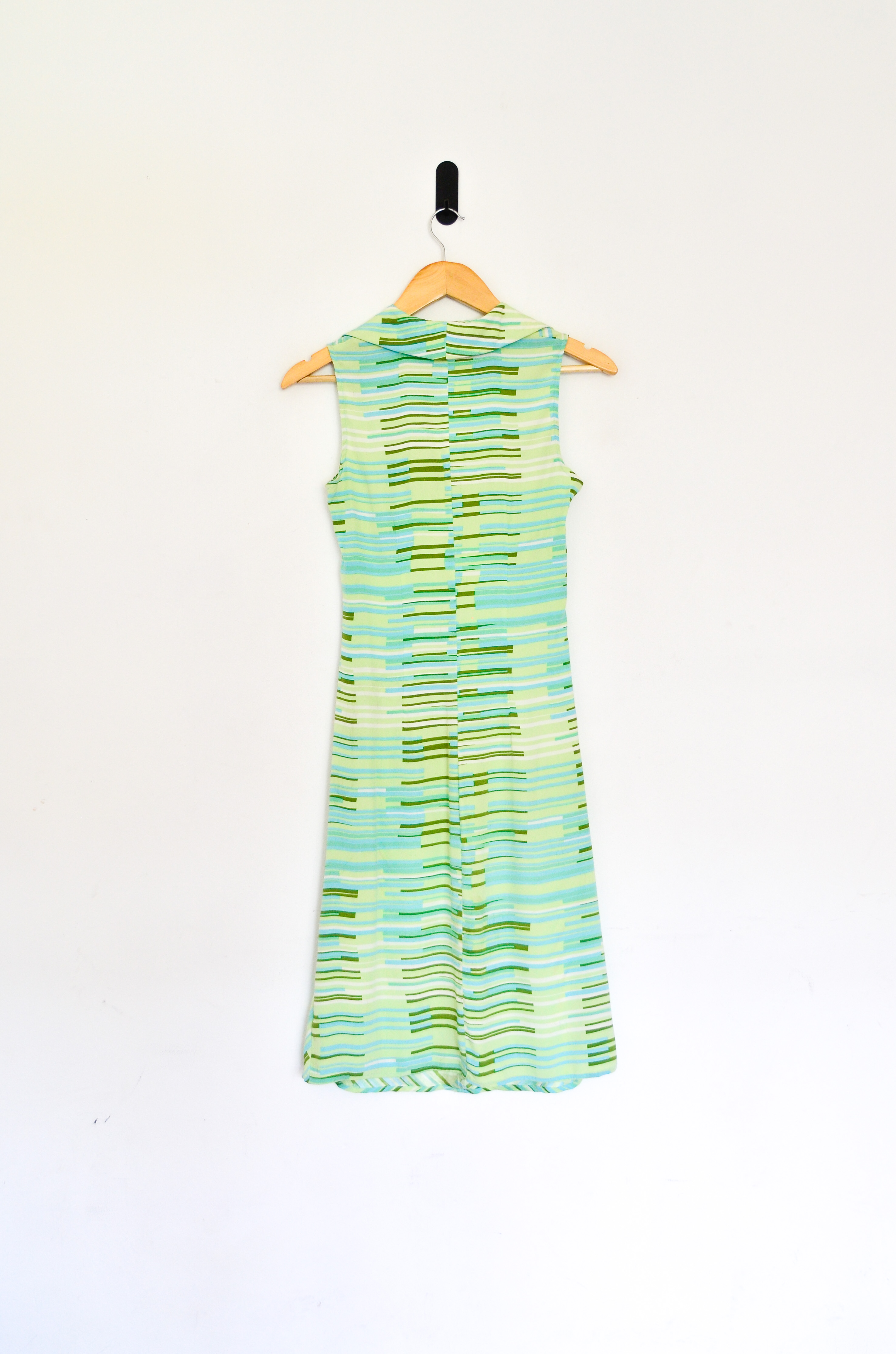 Vestido green abstracto seda