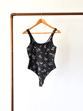 Body negro floral dots