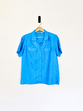 Blusa celeste 80s