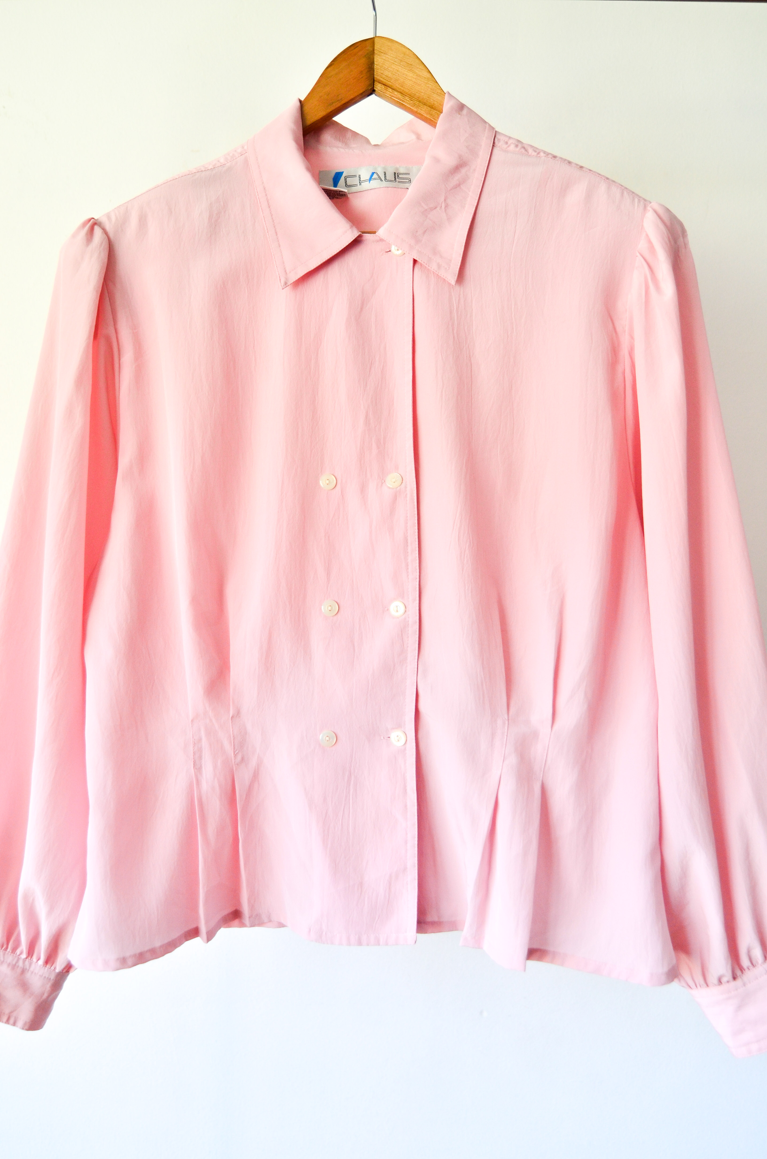 Blusa rosa pastel 80s