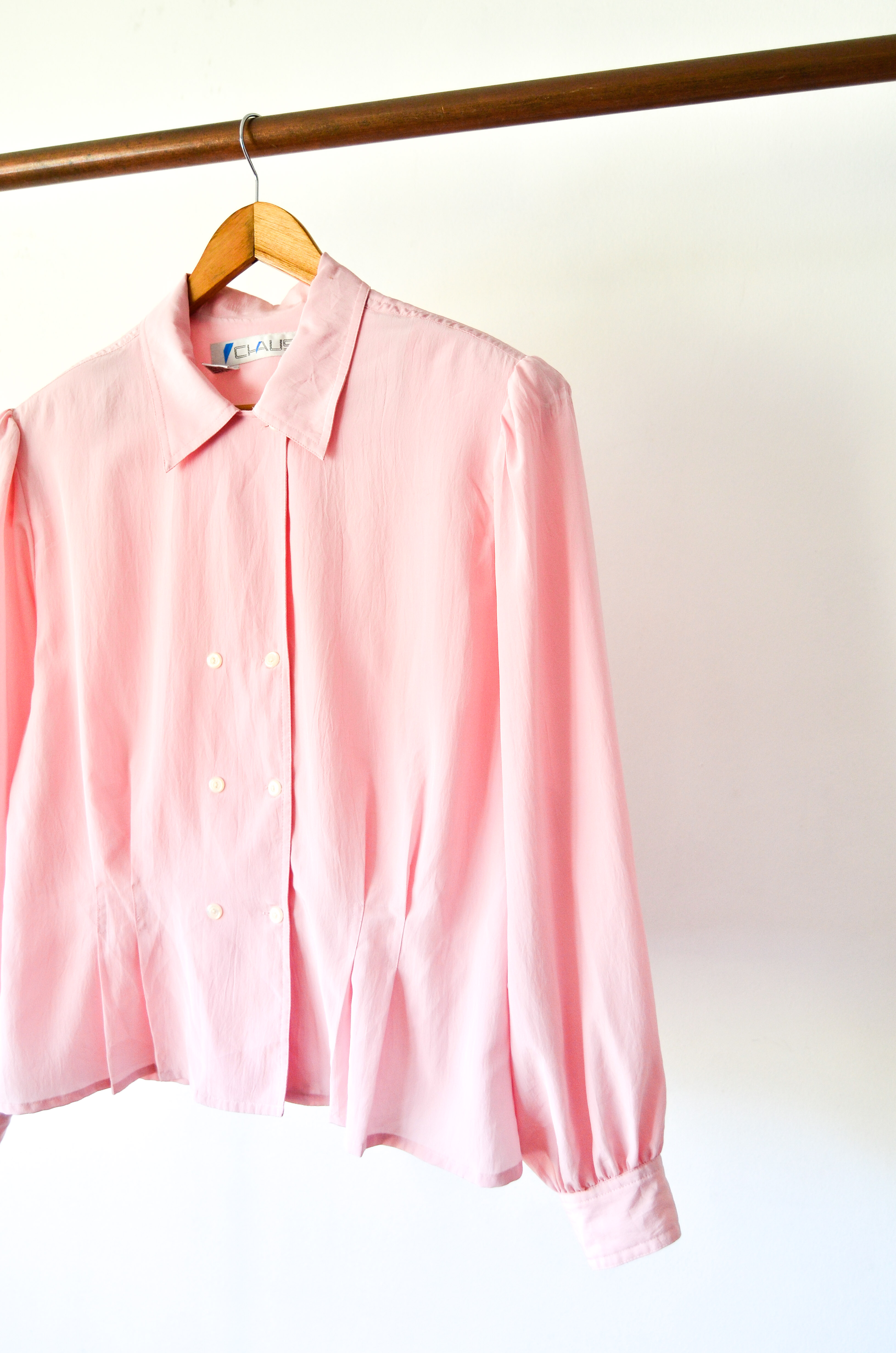 Blusa rosa pastel 80s