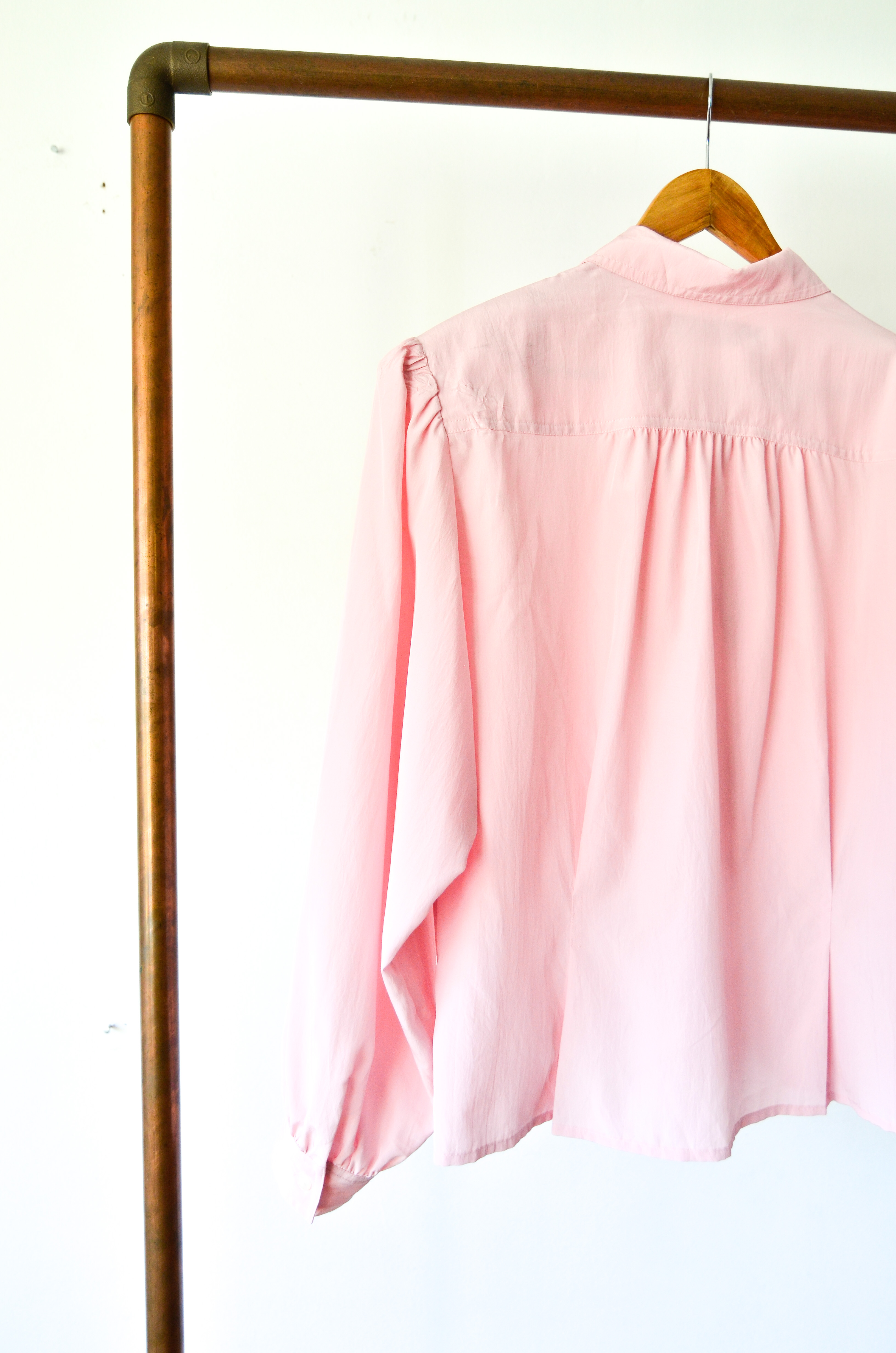 Blusa rosa pastel 80s