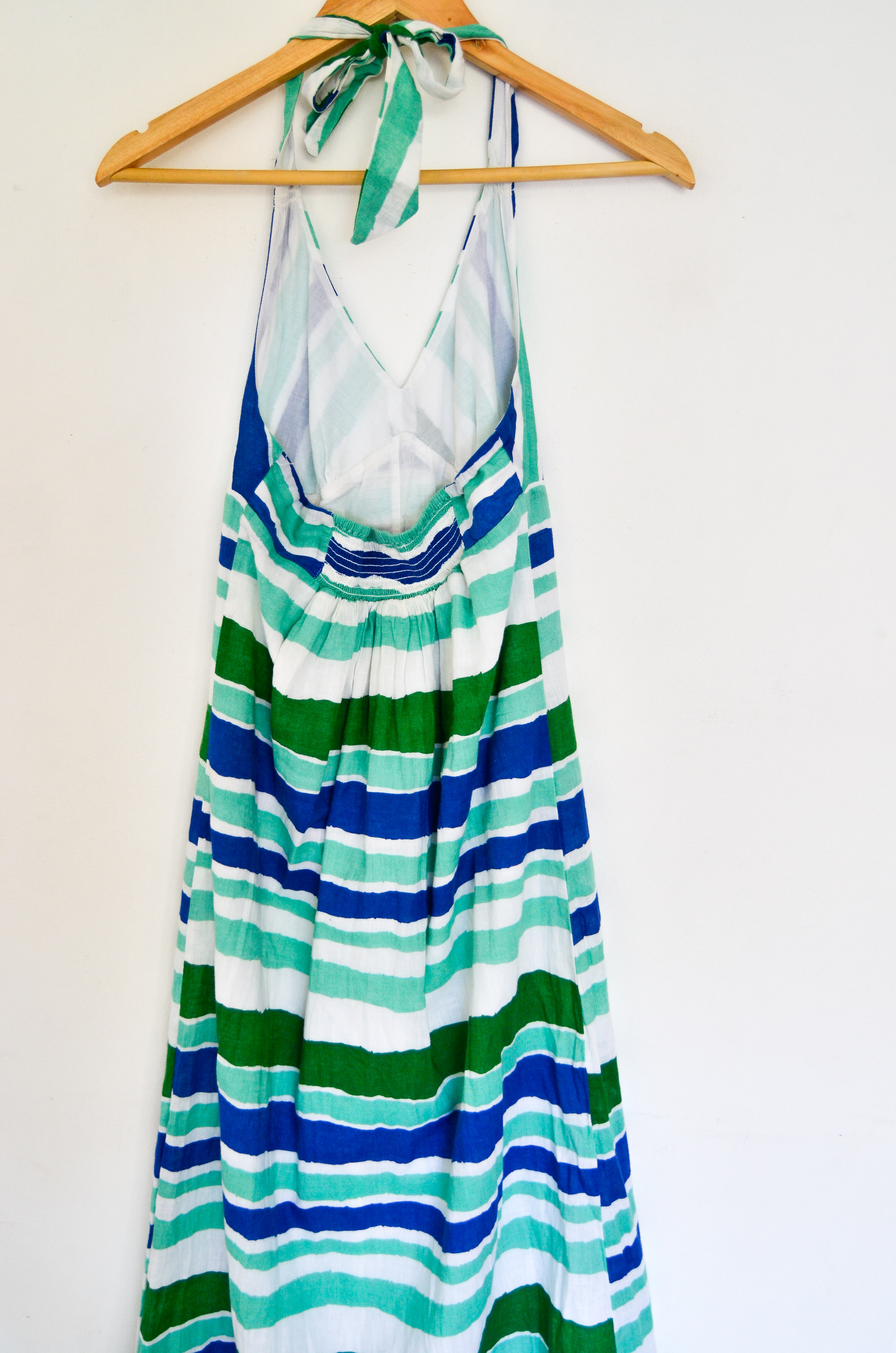 Maxi vestido rayado playero