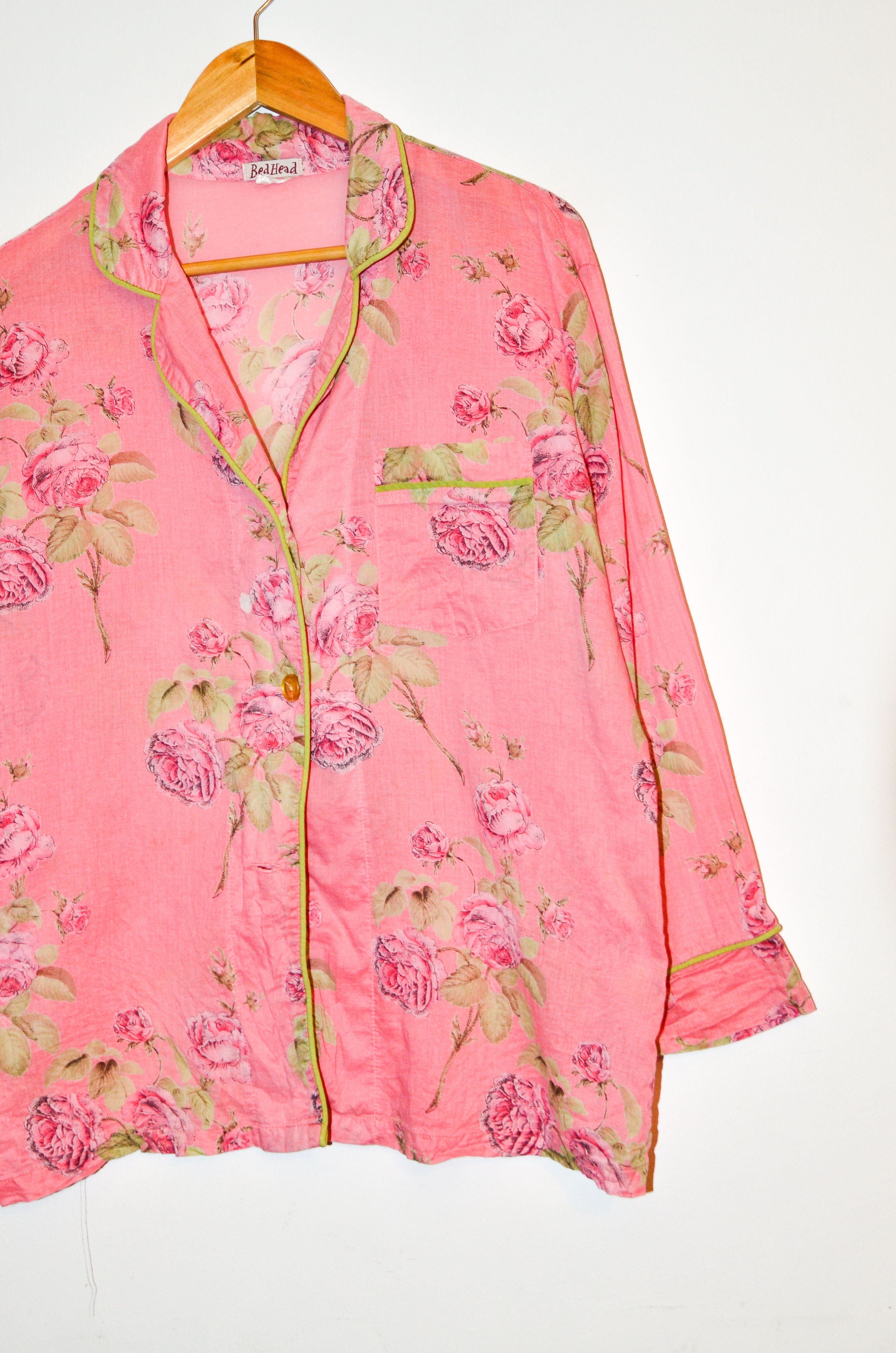 Blusa lencera rosa pastel floral