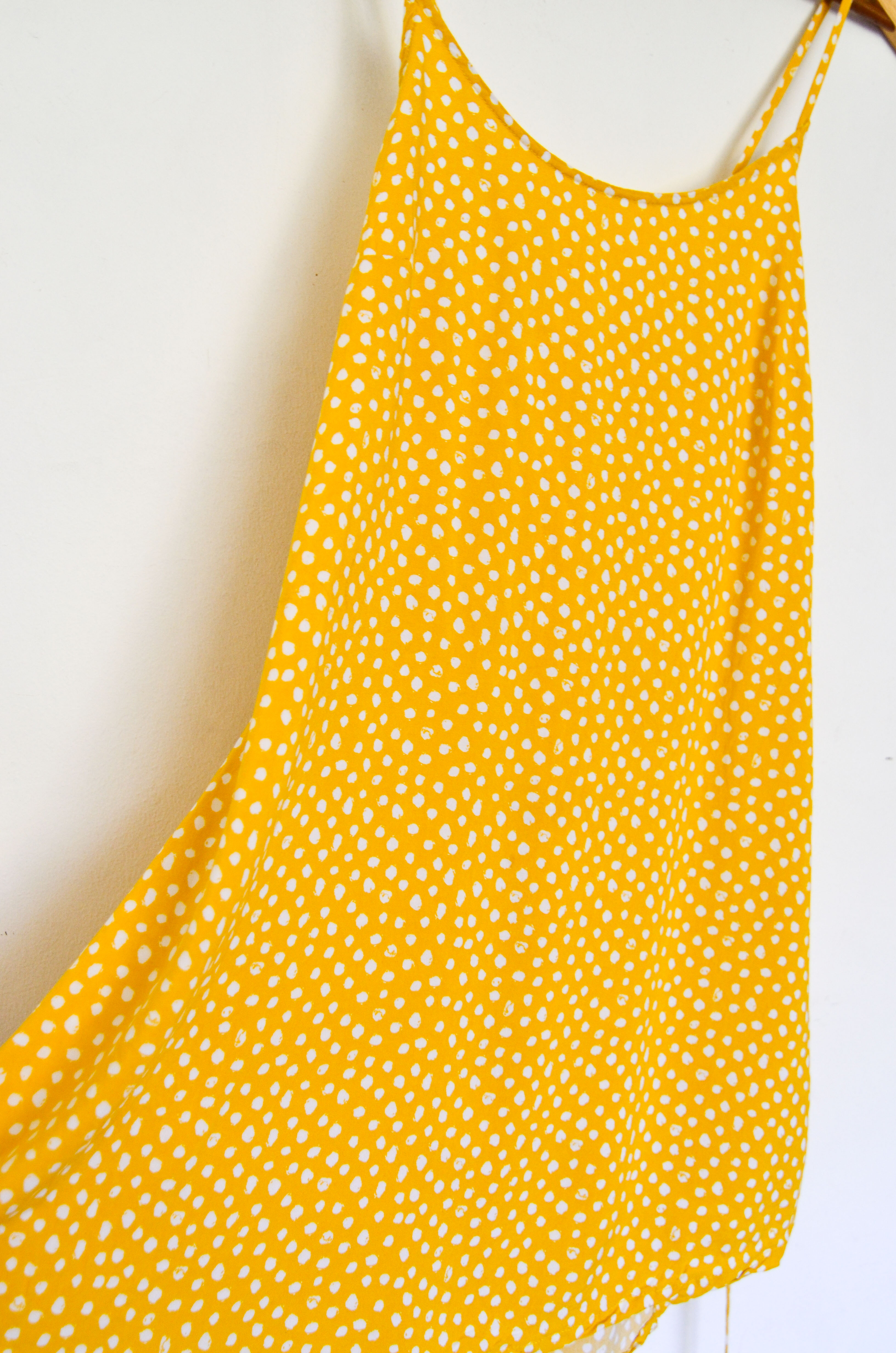 Vestido solera yellow dots
