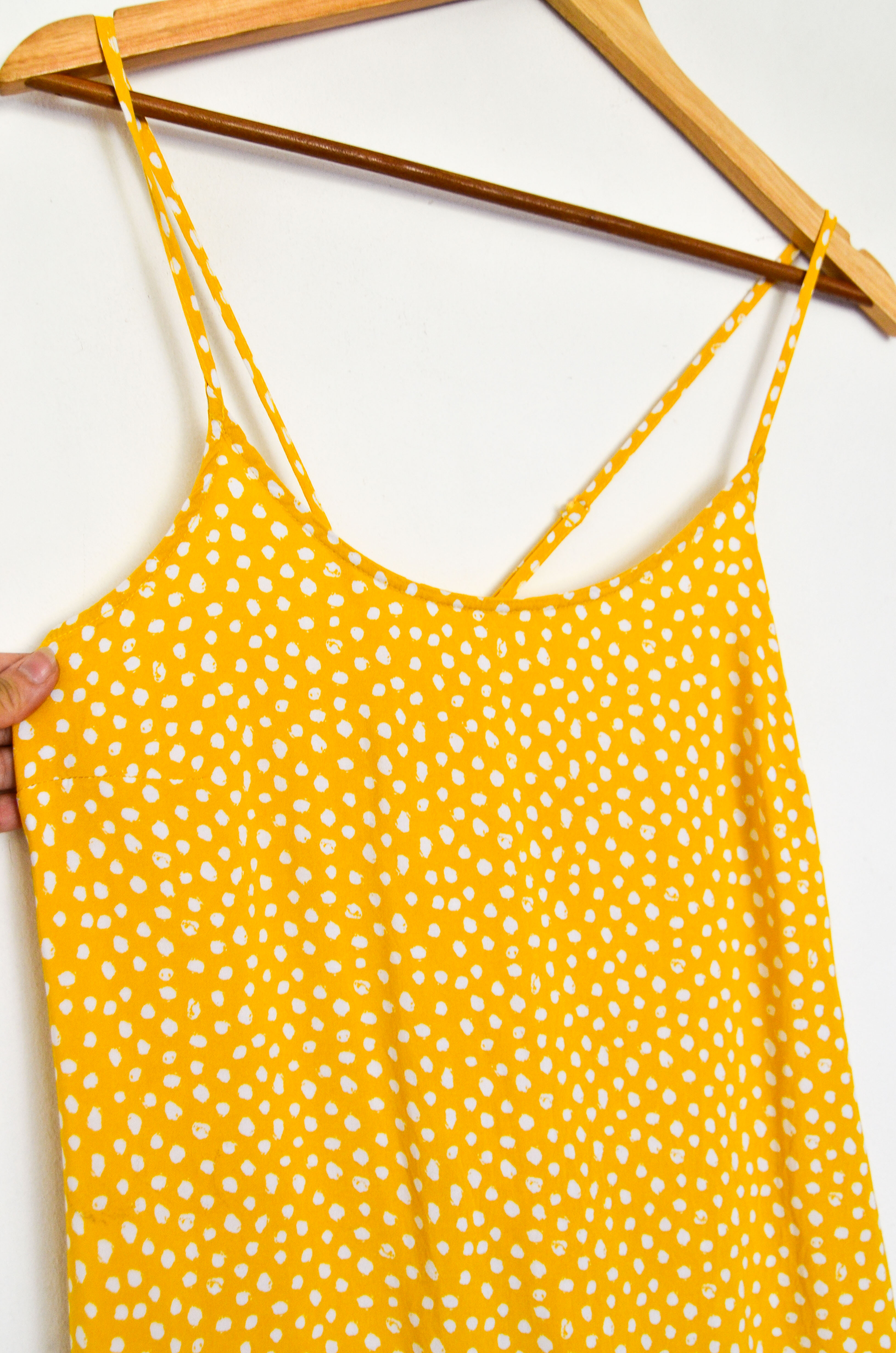 Vestido solera yellow dots