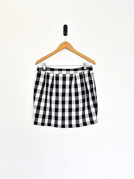 Falda b&w gingham