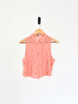 Blusa encaje coral