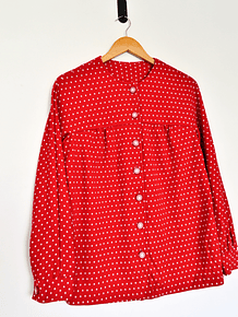 Chaqueta roja polka dots 70s