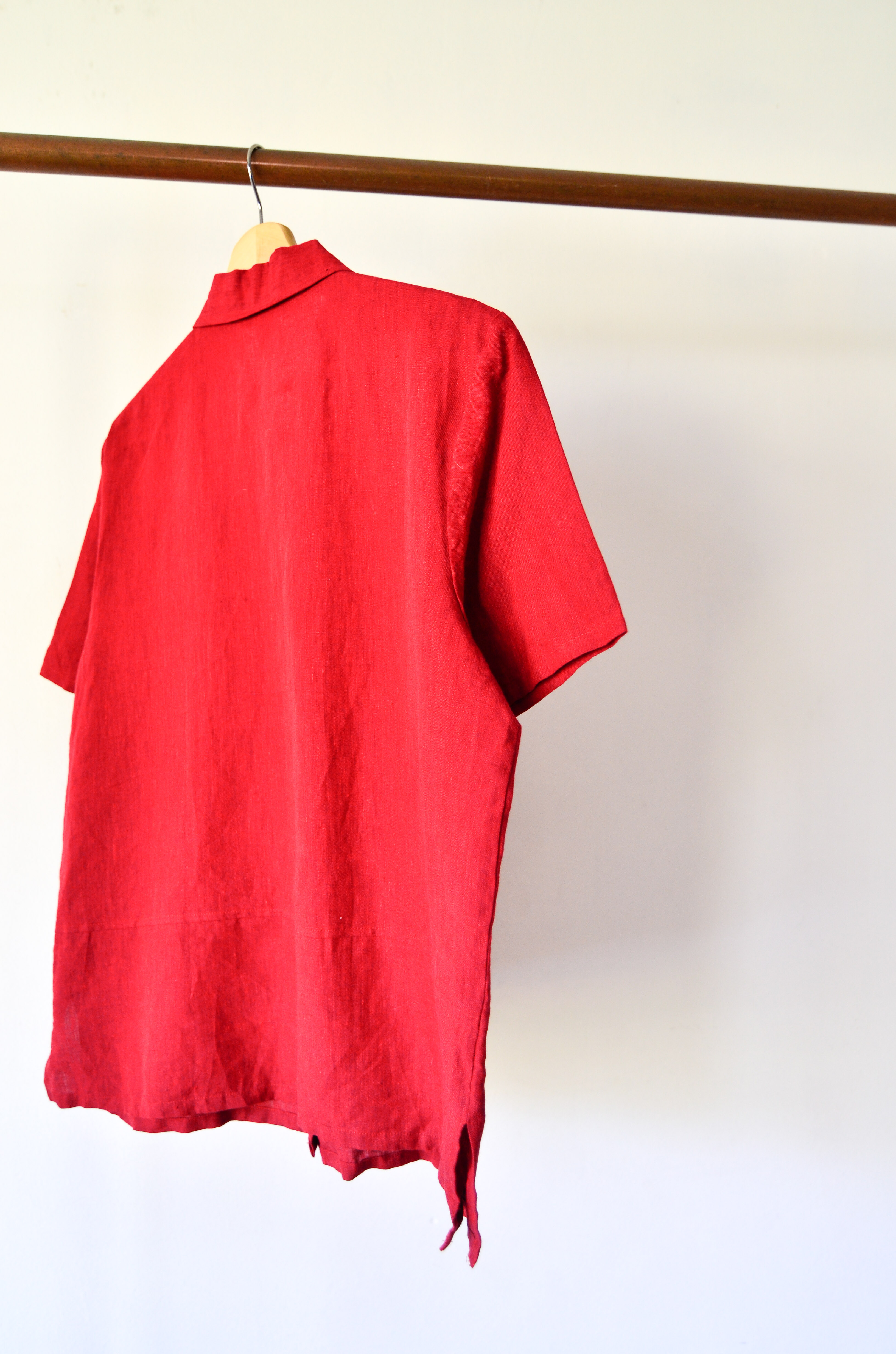 Camisa roja lino