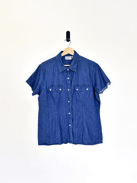 Camisa denim flecos