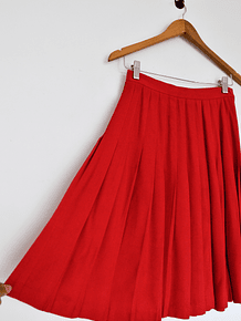 Falda roja tablas vintage