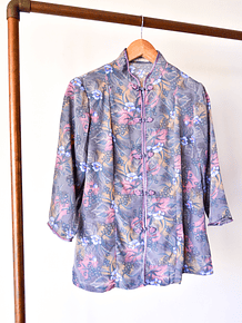 Blusa vintage qipao floral