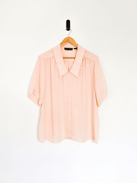Blusa peach cuellito vintage