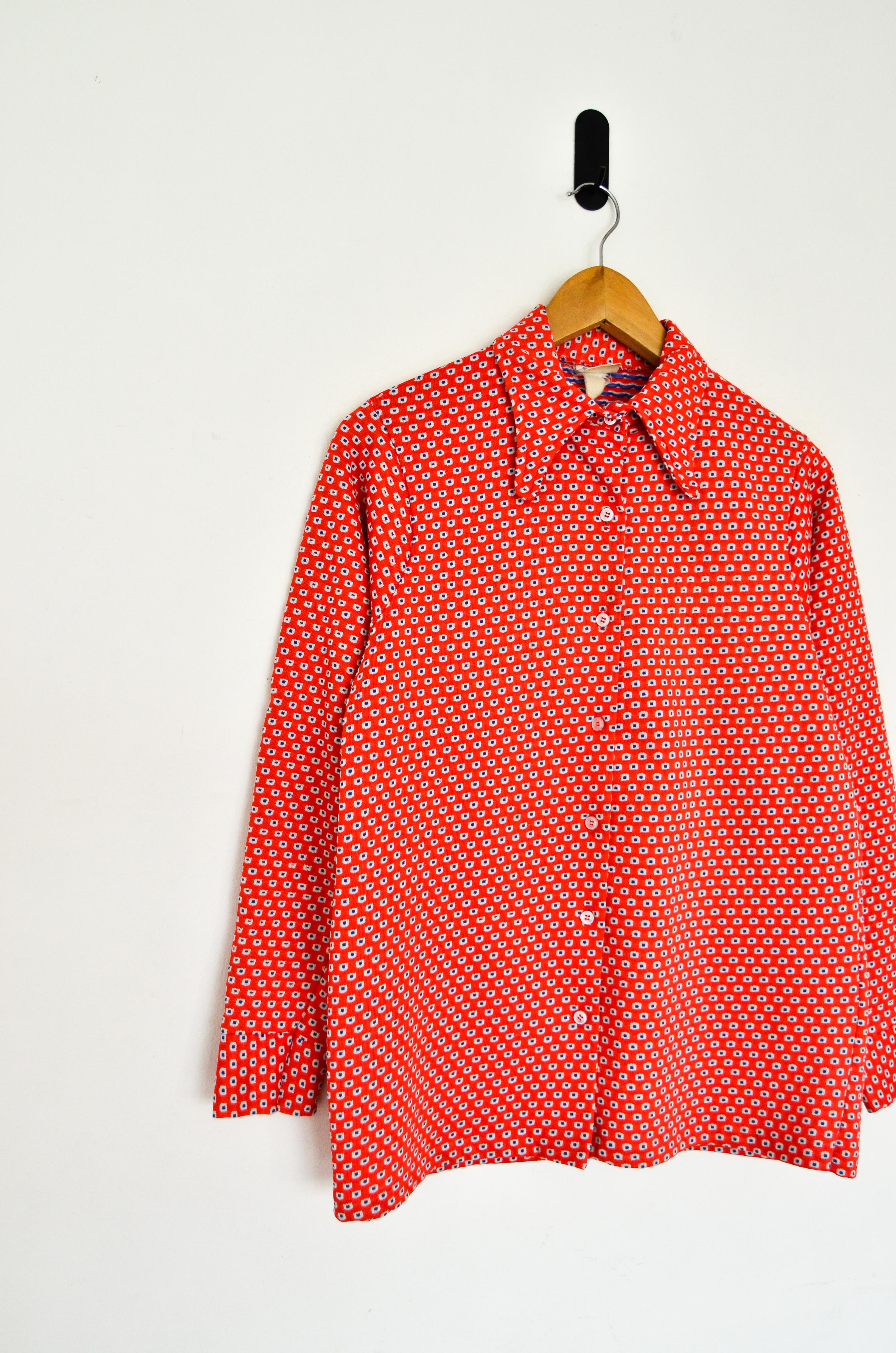 Camisa coral 1970s
