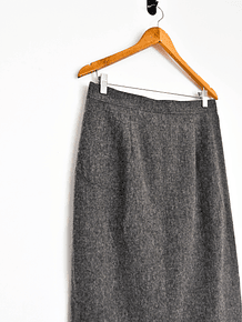 Maxi falda gris lana 