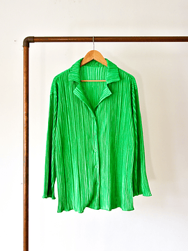 Blusa verde pistacho plisé