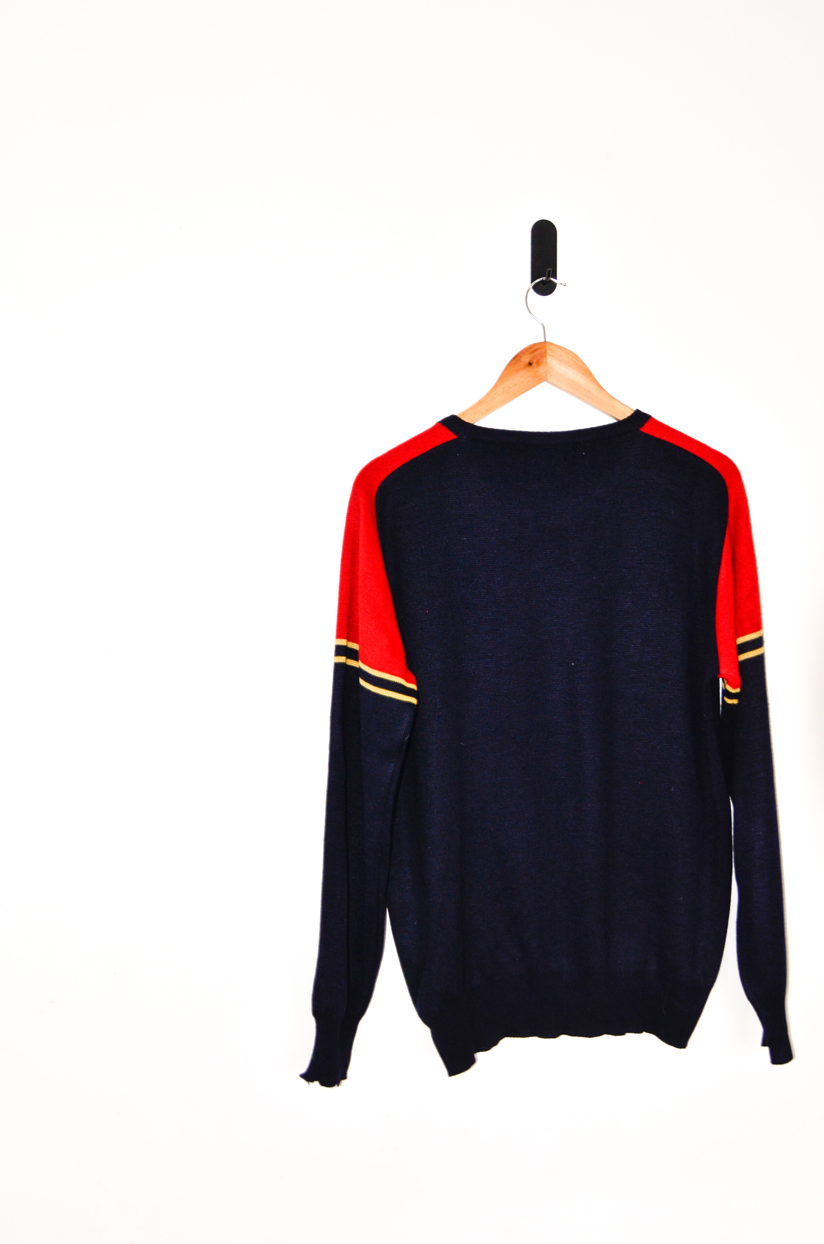 Sweater navy & red