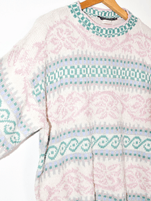 Sweater shiny 80s pastel
