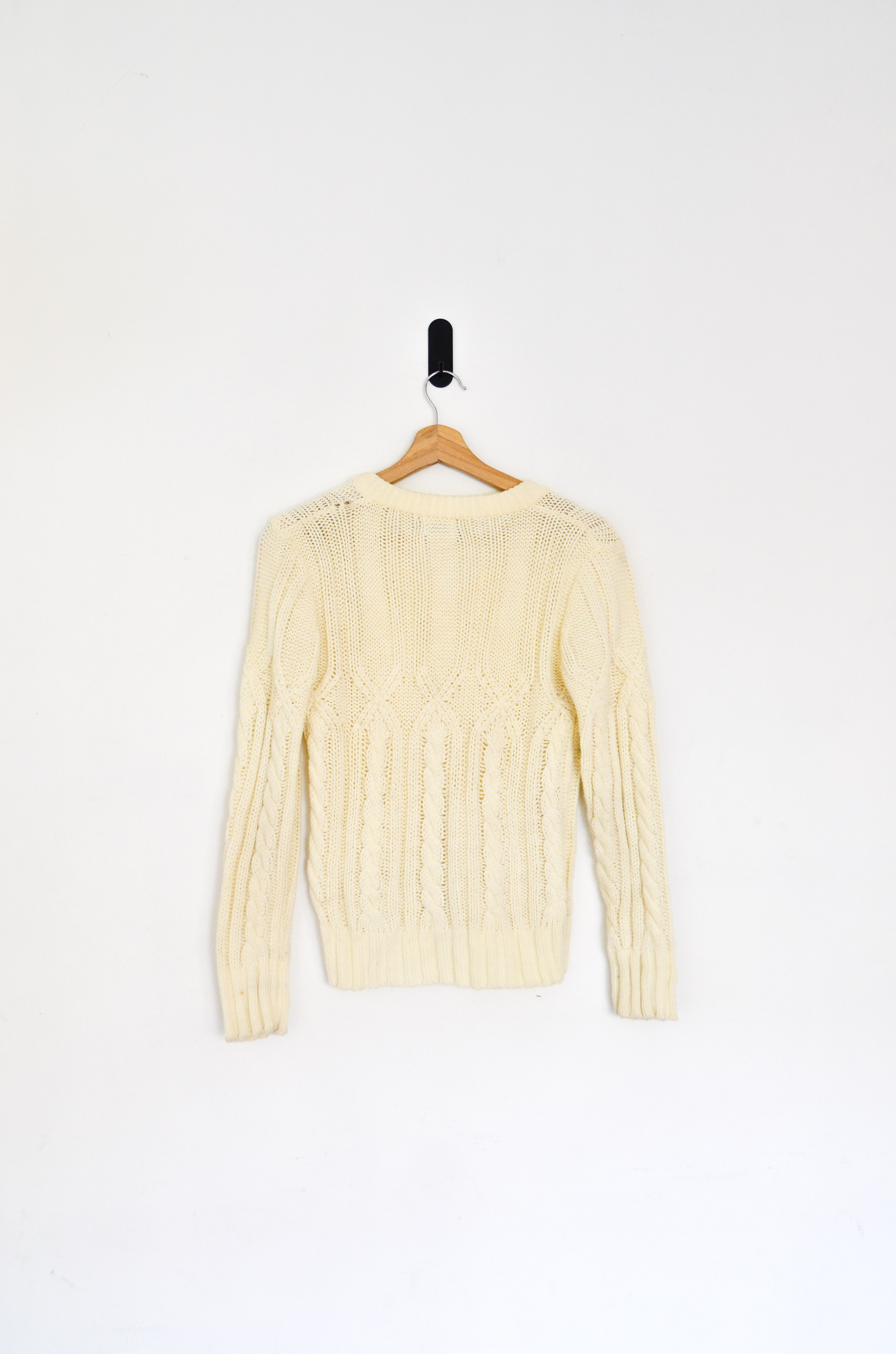 Sweater vintage marfil trenzado