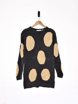 Sweater dress café 80s dots