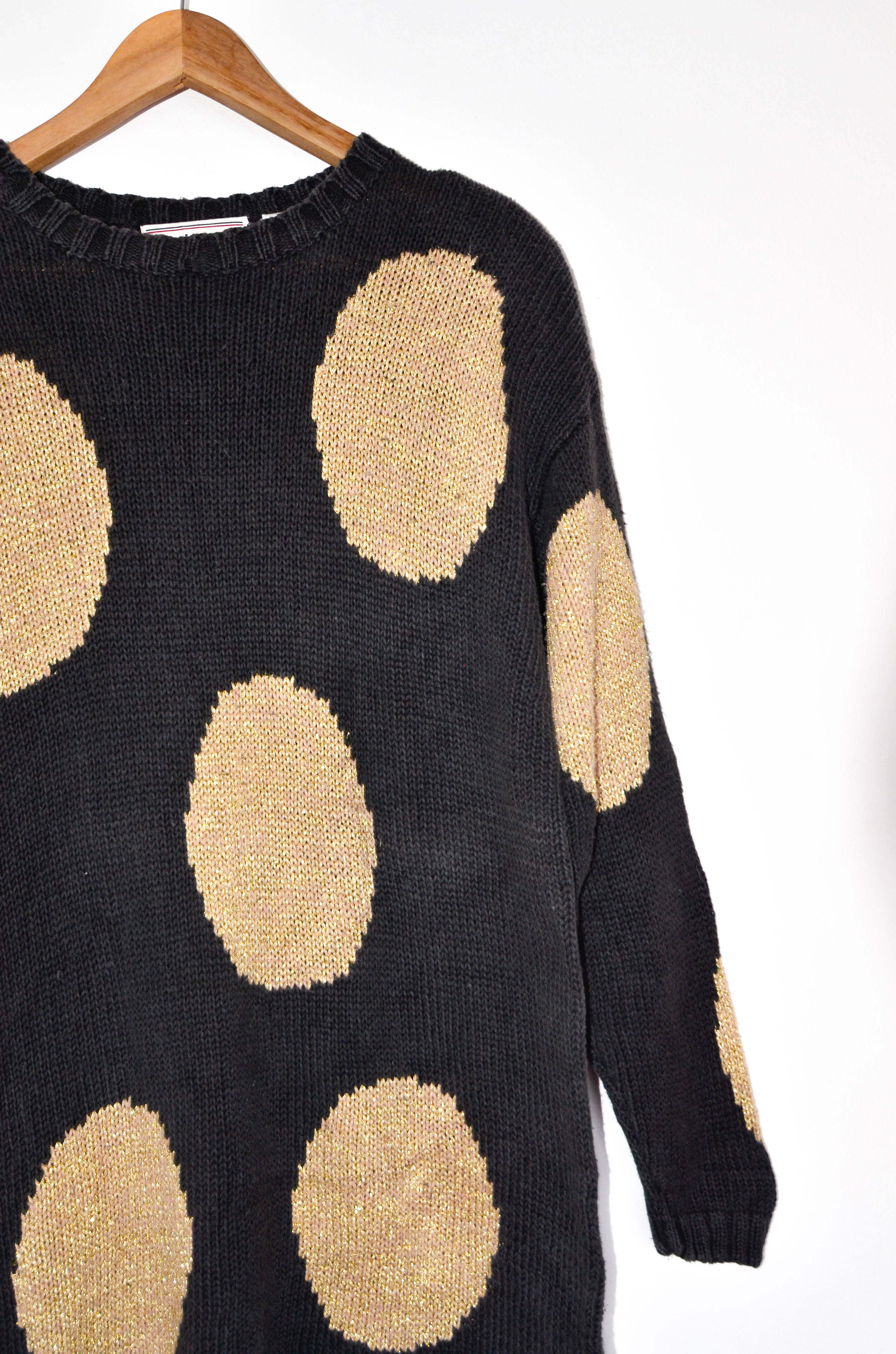 Sweater dress café 80s dots