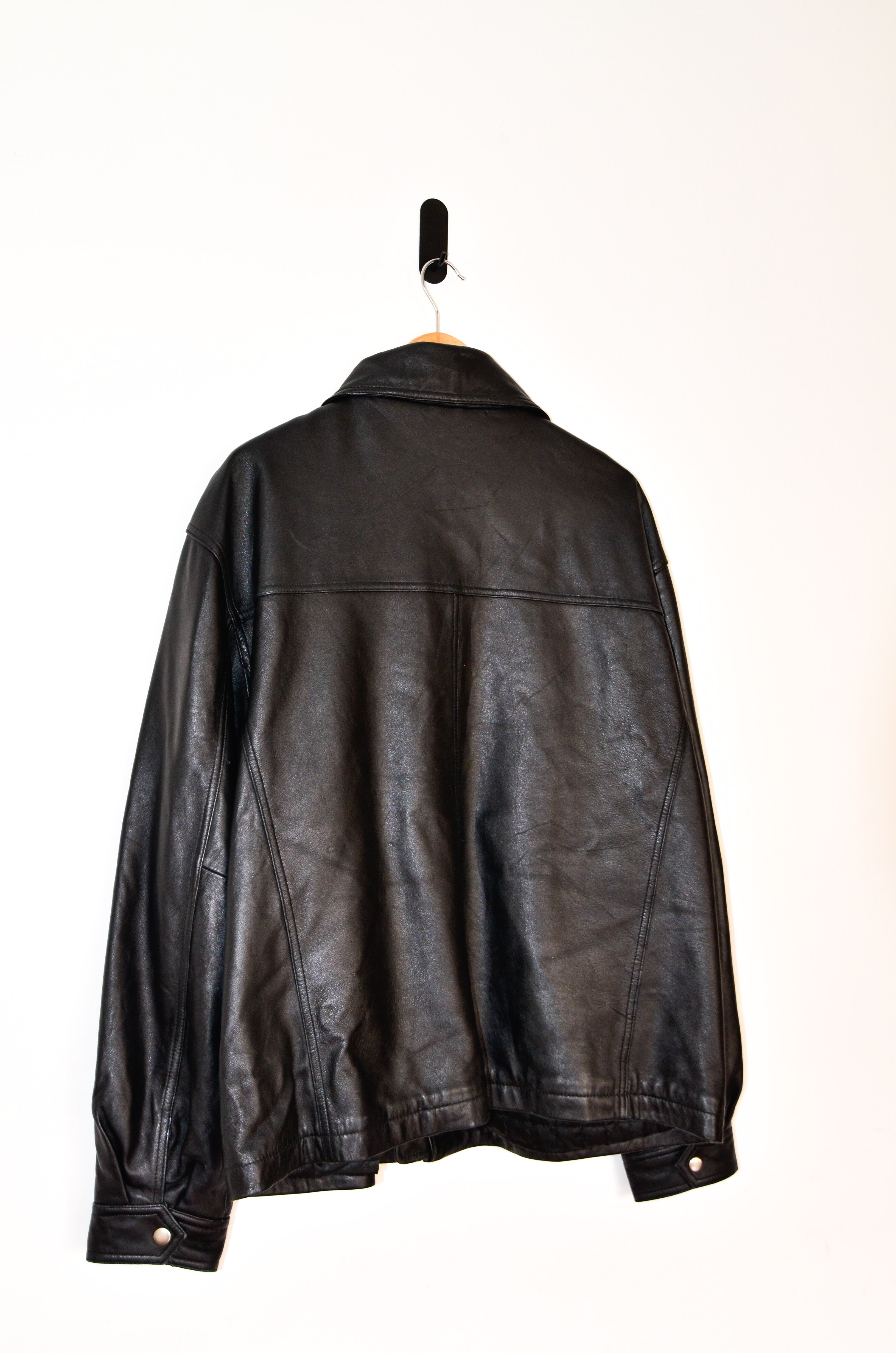 Chaqueta black leather 90s