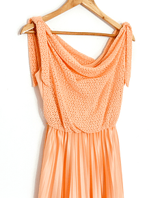 Vestido naranjo pastel 70s