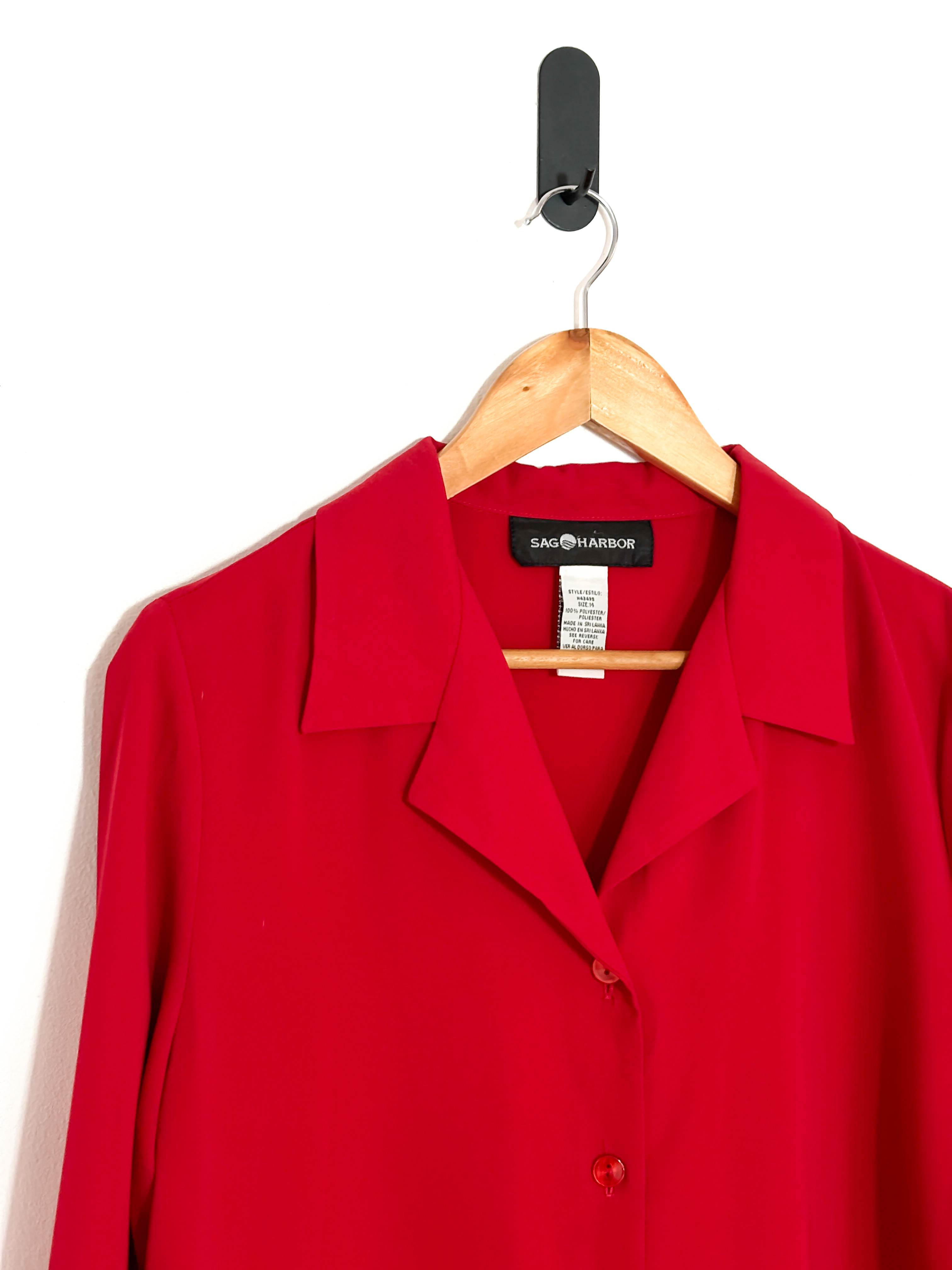 Blusa roja formal vintage