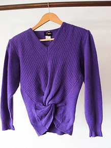 Sweater lila lana y angora