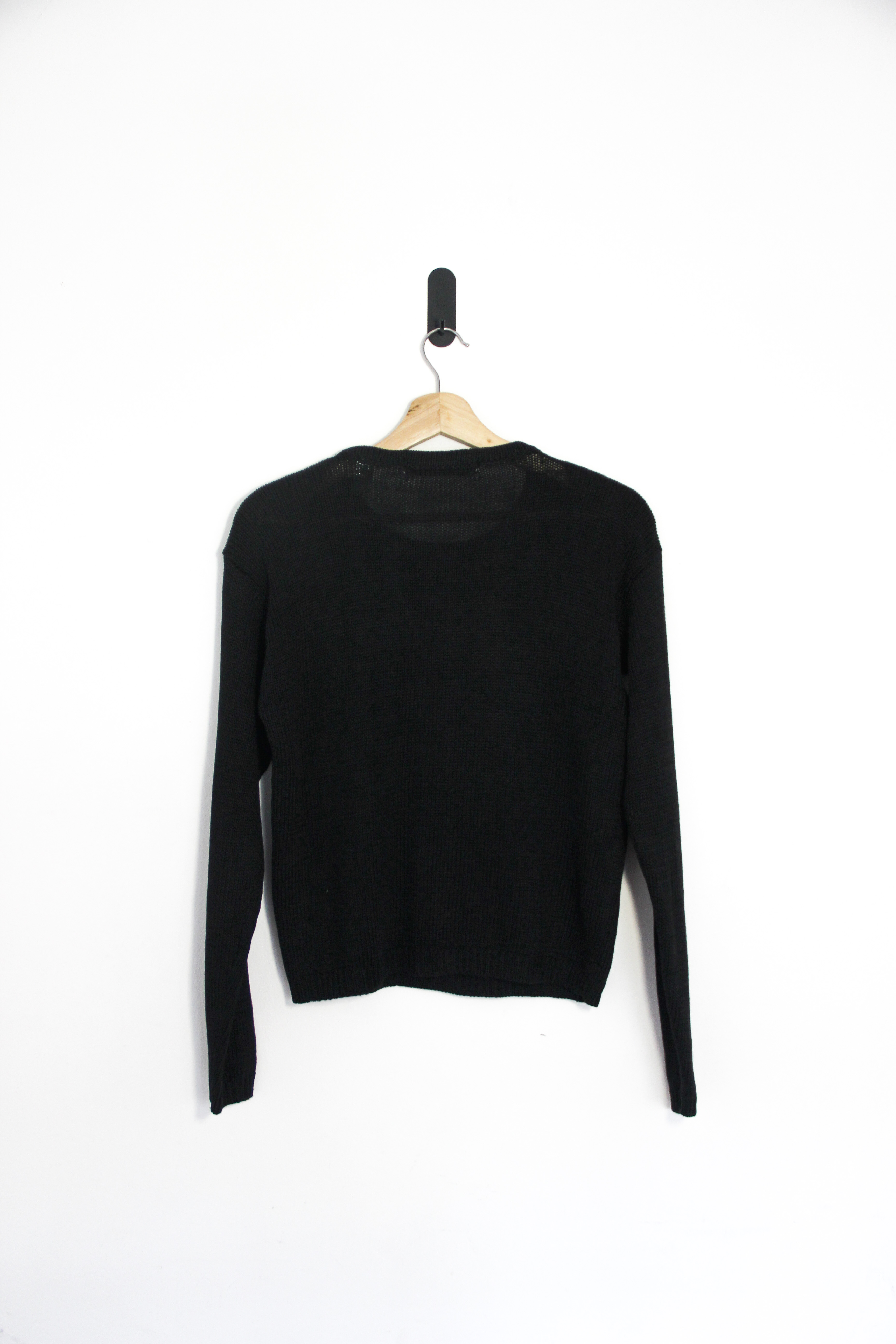 Sweater negro bordado shiny