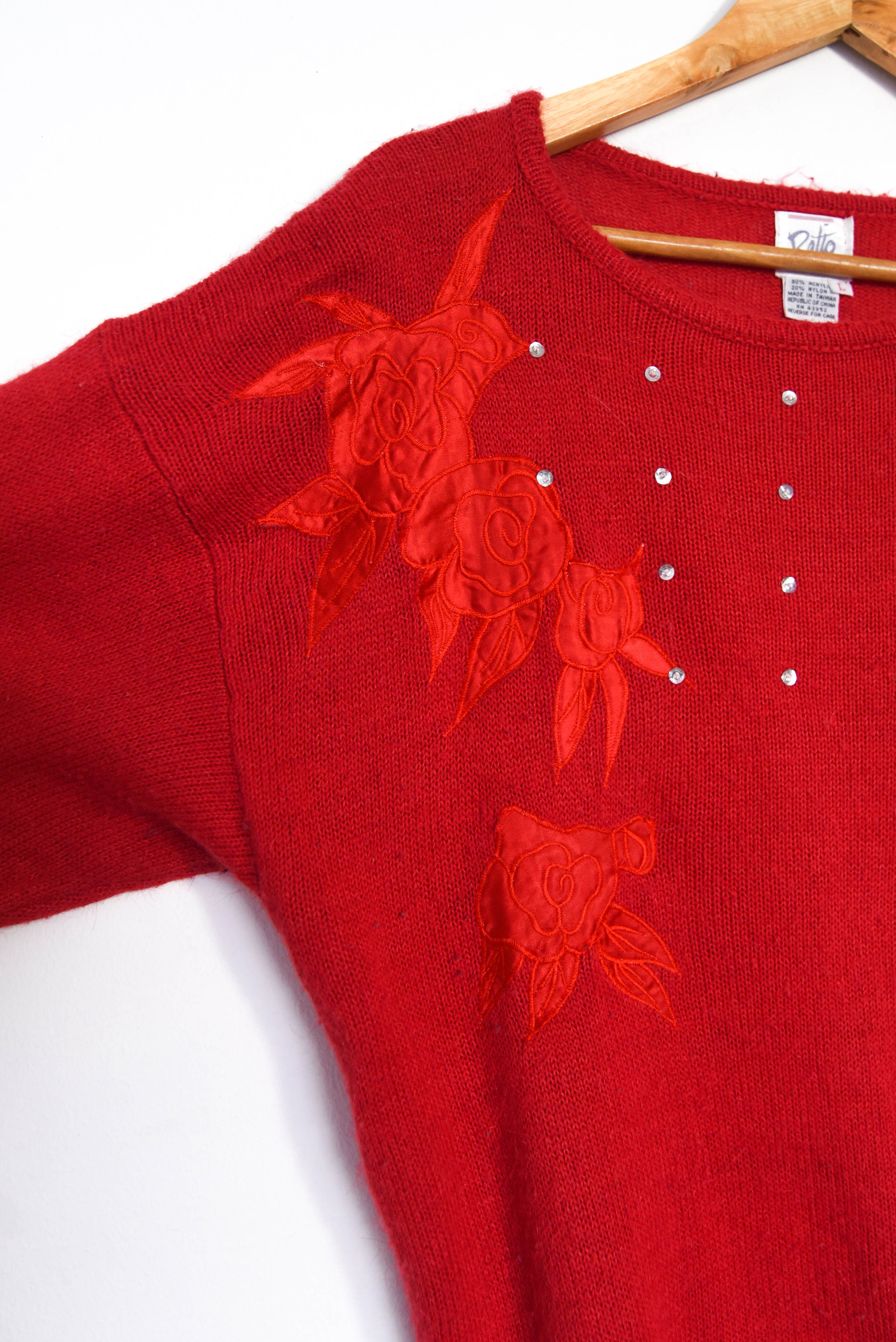 Sweater rojo 80s 