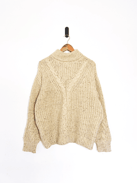 Sweater beige trenzado cozy