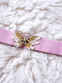 Cinturón pastel pink mariposa