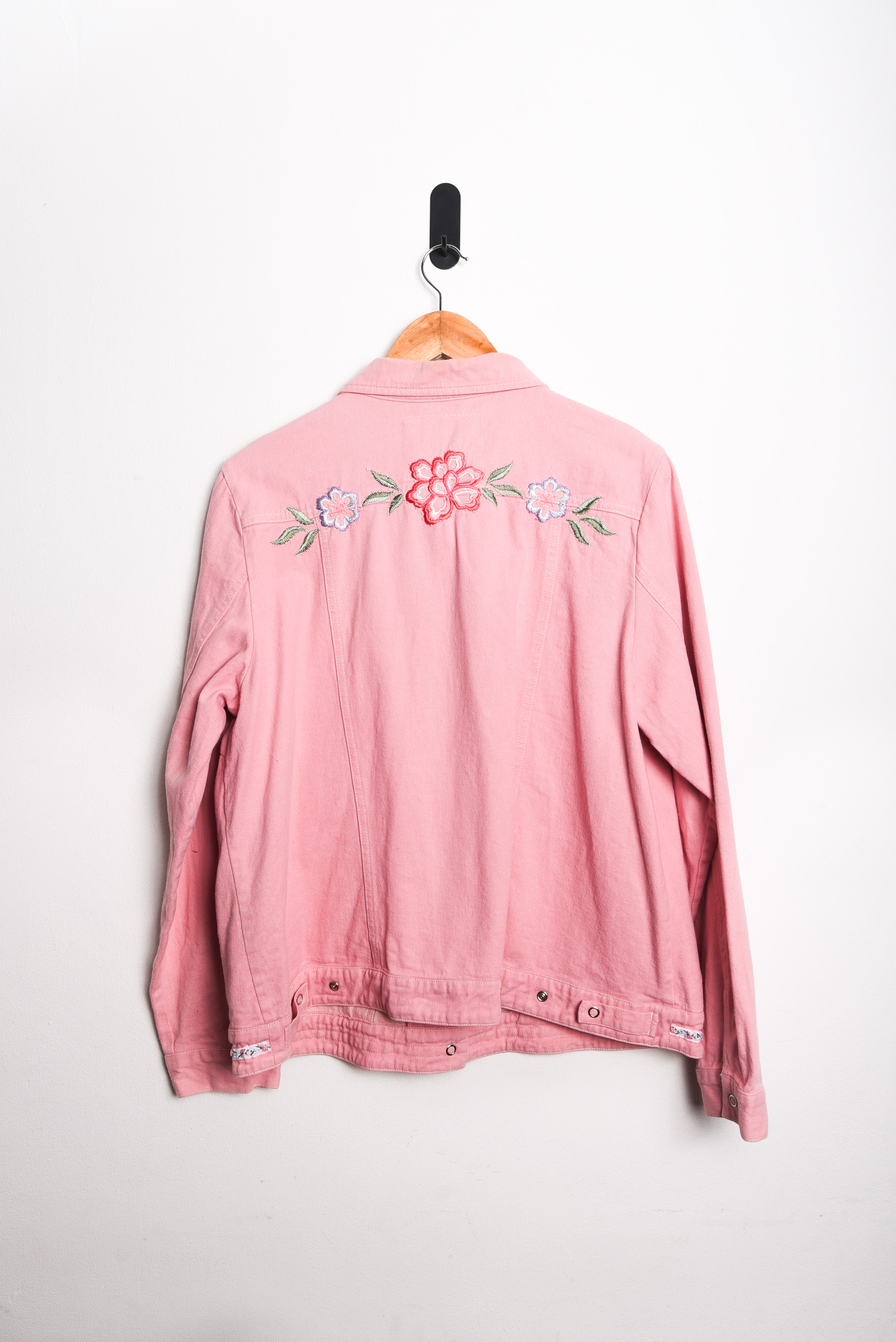 Chaqueta pink denim bordada