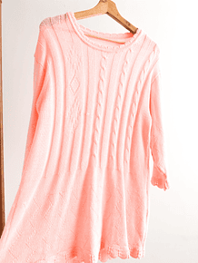 Sweater handmade pastel coral