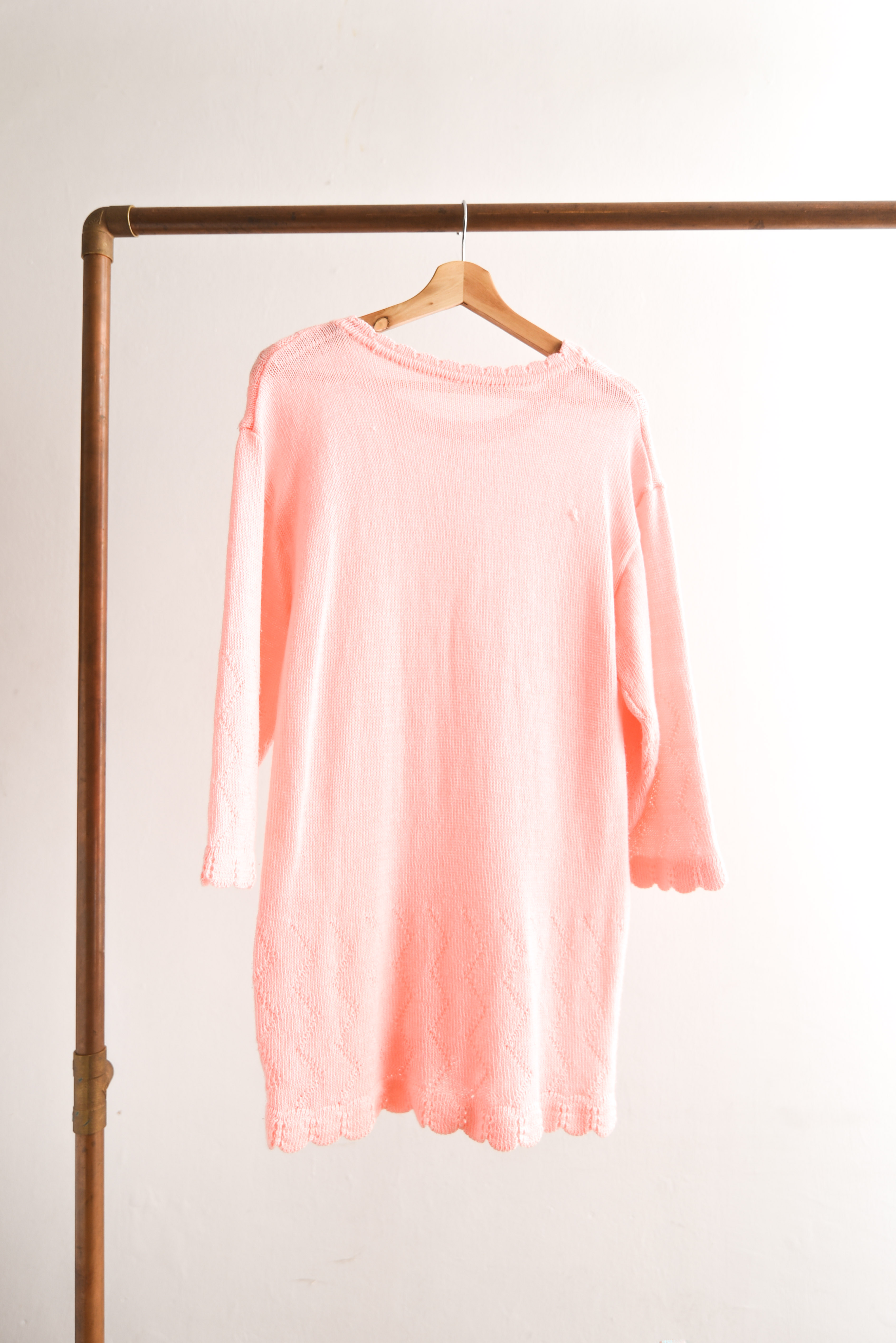 Sweater handmade pastel coral