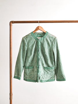 Chaqueta pastel green gamuza