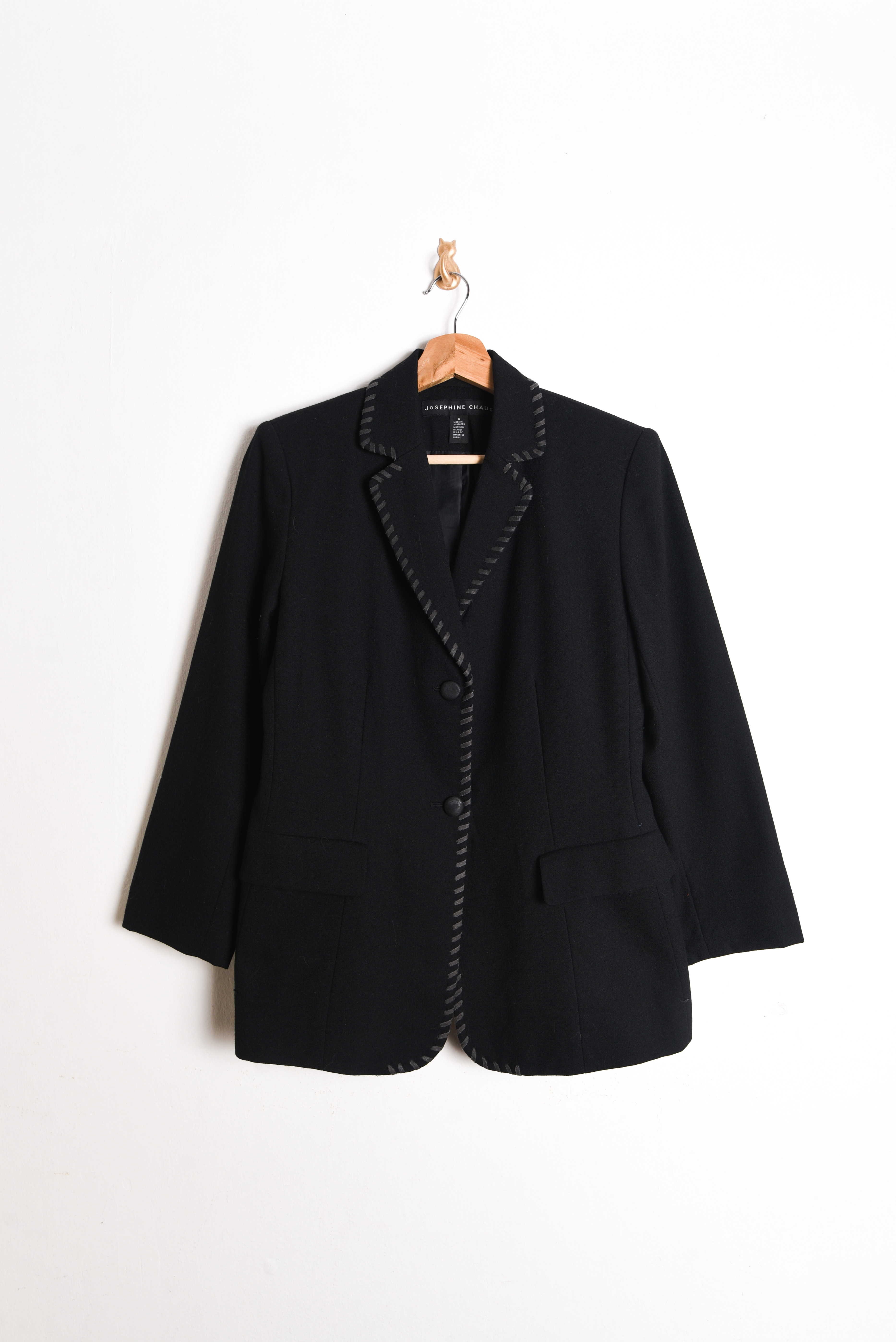 Blazer negro bicolor