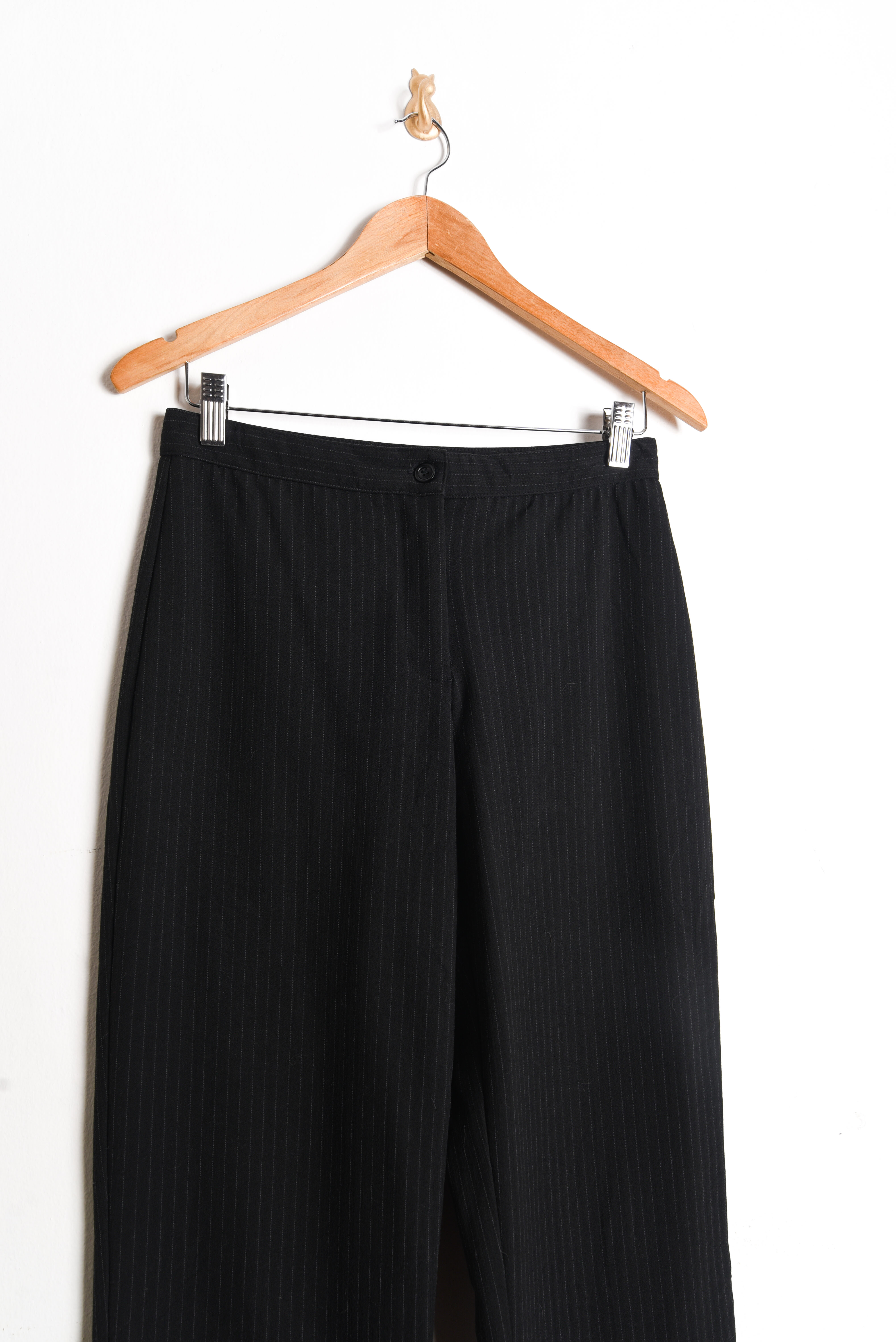 Pantalón negro pinstripe