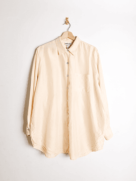 Camisa vintage marfil seda